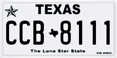 TX license plate CCB8111