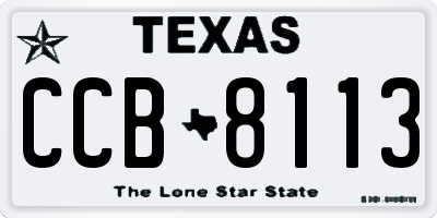 TX license plate CCB8113