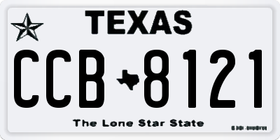 TX license plate CCB8121
