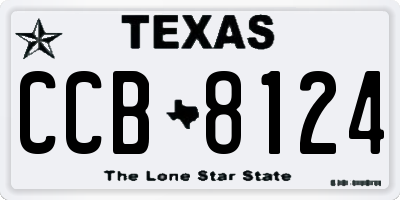 TX license plate CCB8124