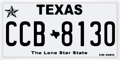 TX license plate CCB8130