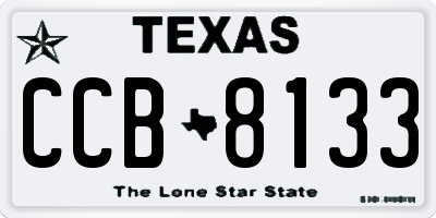 TX license plate CCB8133