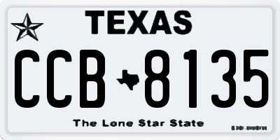 TX license plate CCB8135