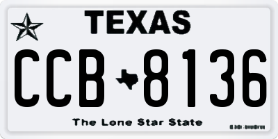 TX license plate CCB8136