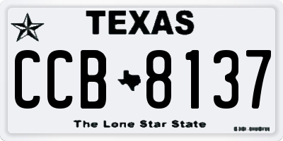 TX license plate CCB8137