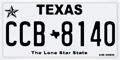 TX license plate CCB8140