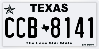 TX license plate CCB8141