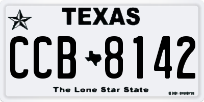 TX license plate CCB8142