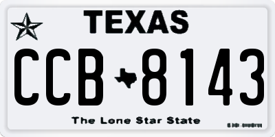 TX license plate CCB8143