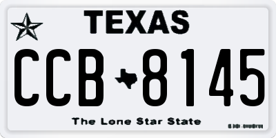 TX license plate CCB8145