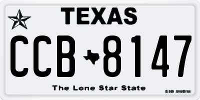 TX license plate CCB8147