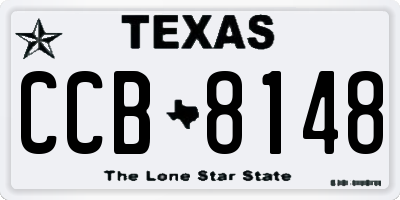 TX license plate CCB8148