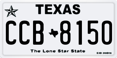 TX license plate CCB8150