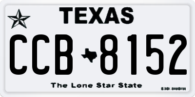TX license plate CCB8152