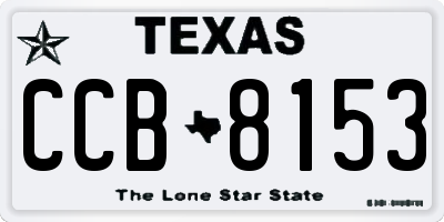 TX license plate CCB8153