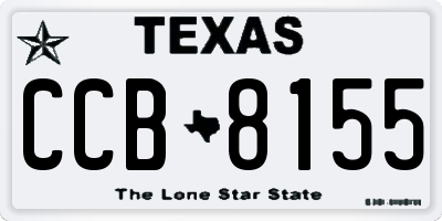 TX license plate CCB8155