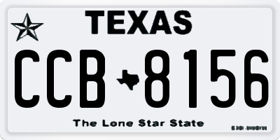 TX license plate CCB8156