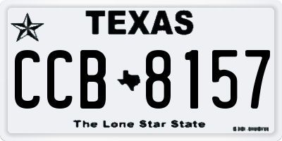 TX license plate CCB8157