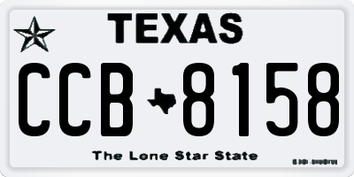 TX license plate CCB8158