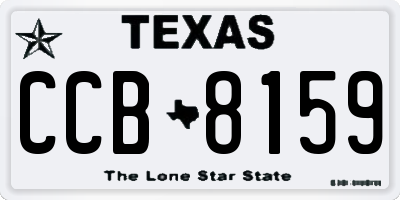 TX license plate CCB8159