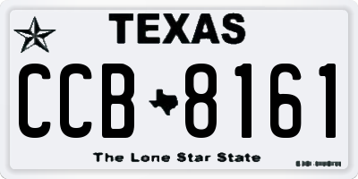 TX license plate CCB8161