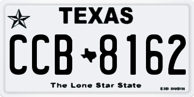 TX license plate CCB8162