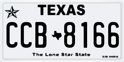 TX license plate CCB8166