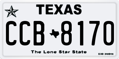 TX license plate CCB8170