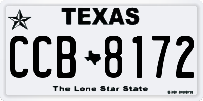 TX license plate CCB8172