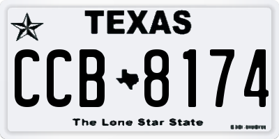 TX license plate CCB8174