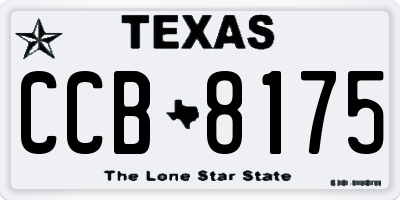 TX license plate CCB8175