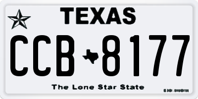 TX license plate CCB8177