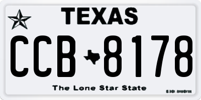 TX license plate CCB8178