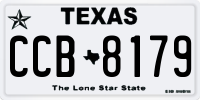 TX license plate CCB8179