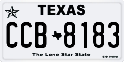 TX license plate CCB8183