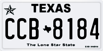 TX license plate CCB8184