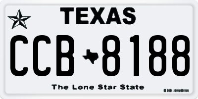 TX license plate CCB8188