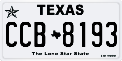 TX license plate CCB8193