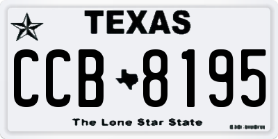 TX license plate CCB8195