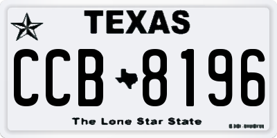 TX license plate CCB8196