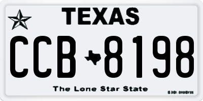 TX license plate CCB8198