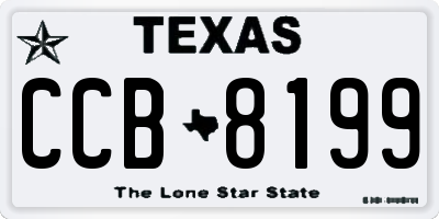 TX license plate CCB8199