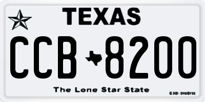 TX license plate CCB8200