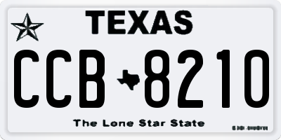 TX license plate CCB8210
