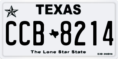 TX license plate CCB8214