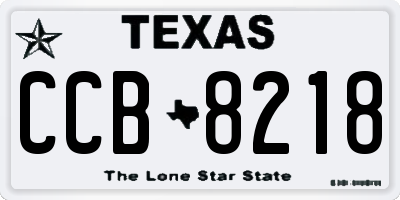TX license plate CCB8218
