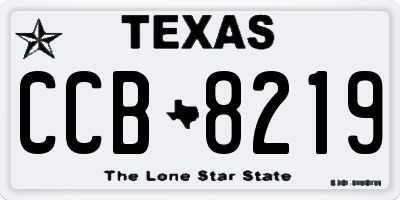 TX license plate CCB8219