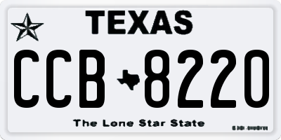 TX license plate CCB8220