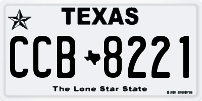 TX license plate CCB8221