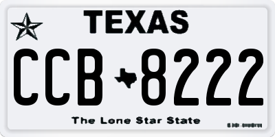 TX license plate CCB8222